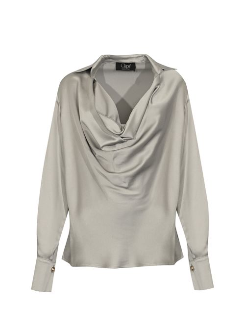 Tunica in raso con jabot Clips | A342 942000007